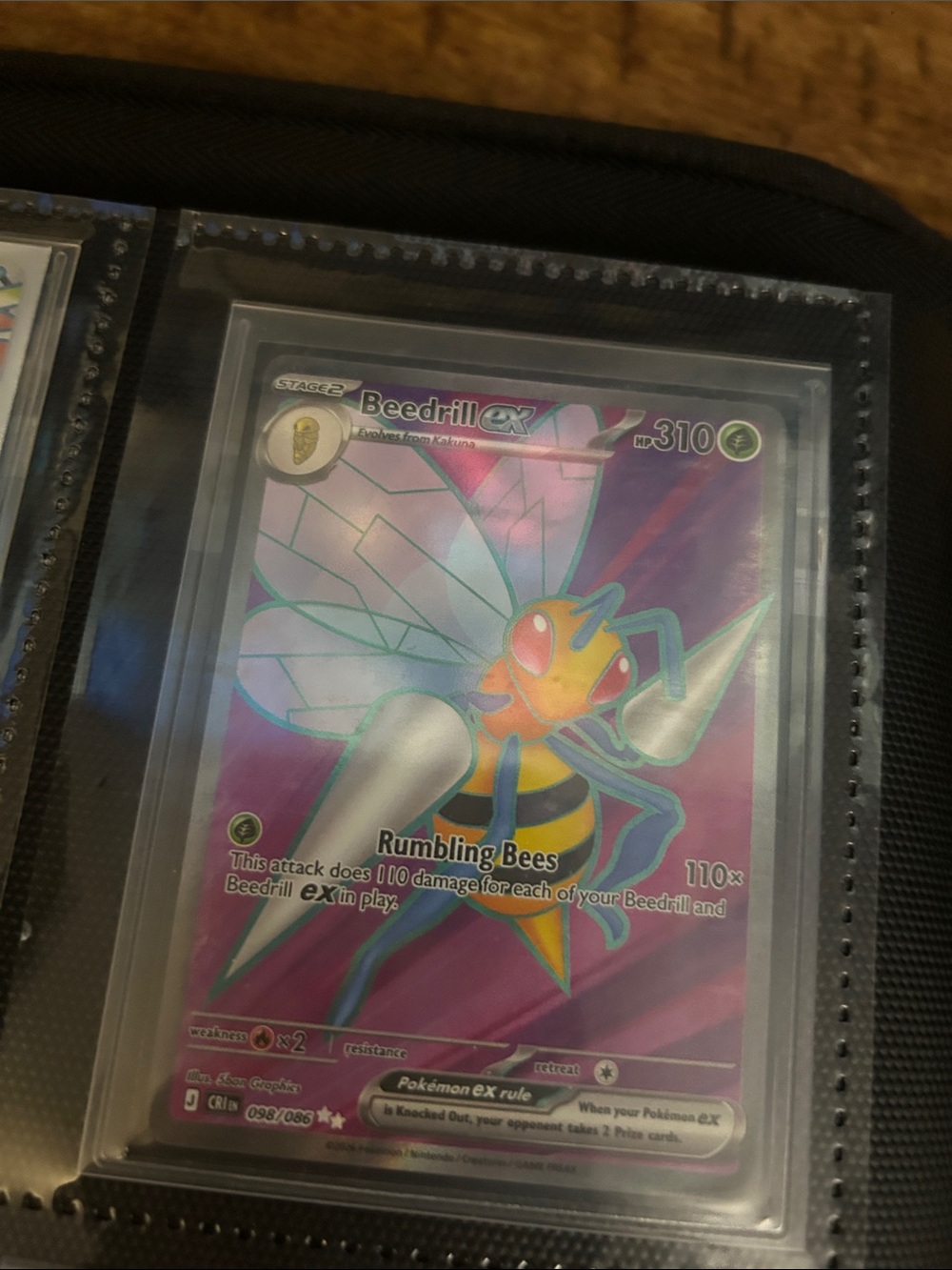 Pokemon Beedrill EX Holofoil - Purple and Green Accents